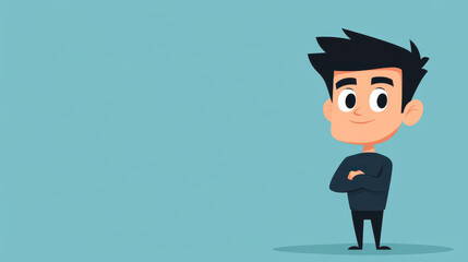 A whimsical cartoon character features a mans head, set against a  backdrop, perfect for creative projects.