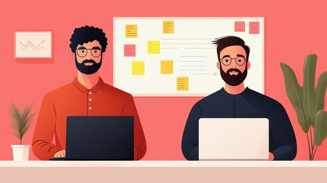 Bootstrapping startup founders working from a home office or a small shared space