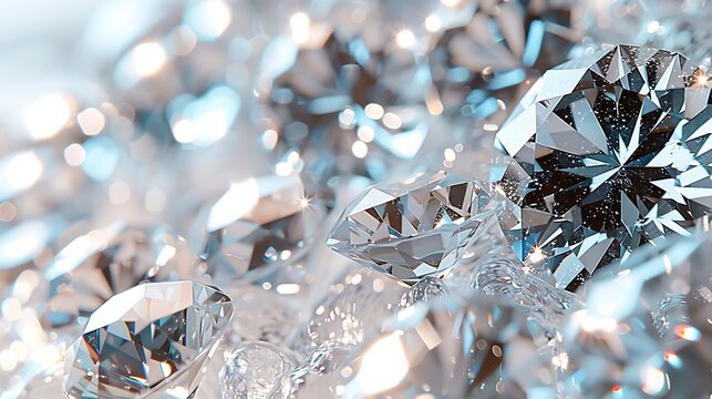 Sparkling Diamonds Close up Texture