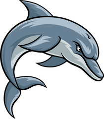 Obraz premium Dolphin animal mean tough sports team mascot design