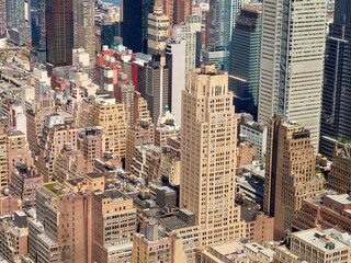 Fototapeta premium View of New York from the Empire State Building. Typical buildings and skyscrapers of New York, Manhattan. General view of the city.
