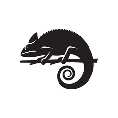 Creative chameleon silhouette for unique print and digital projects - Chameleon illustration - minimallest chameleon vector  © Vectorhub