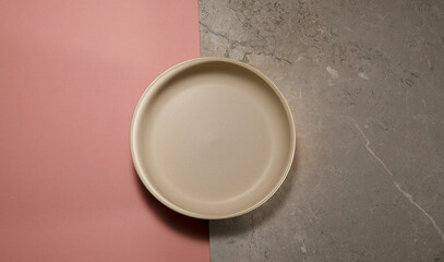 beautiful cute pink peach colour with grey marble 3d background with wood block plate smoke flower and tea pot glass feather for product photo shooting lighting studio room stage design menu mooncake