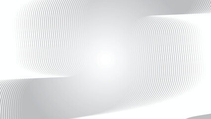 Fototapeta premium Gray curved lines abstract background for backdrop or presentation