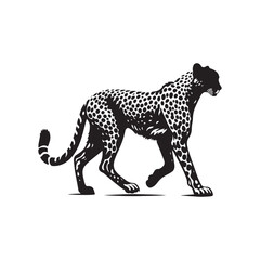 Cheetah silhouette for modern digital and print design work - Cheetah illustration - minimallest cheetah vector
