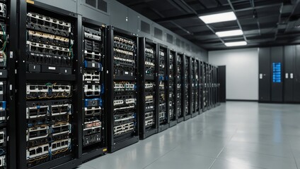  Connection network in servers data center room storage systems