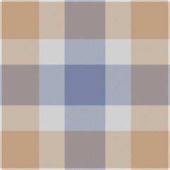 Realistic pattern check tartan, direct textile plaid vector. Trendy background seamless texture fabric in orange and light gray colors.