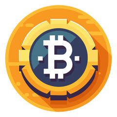Obraz premium bitcoin currency icon