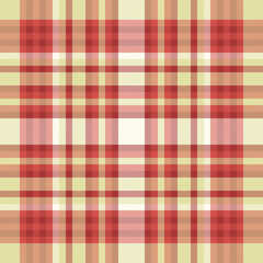 Vichy vector seamless tartan, bedding fabric textile background. Flow texture plaid check pattern in red and light colors.