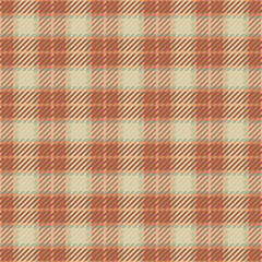 Slim pattern tartan textile, genuine texture seamless vector. Bedroom background check fabric plaid in orange and light colors.