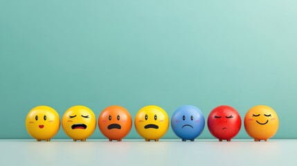 A banner illustrating the concept of emotional development, with various facial expressions