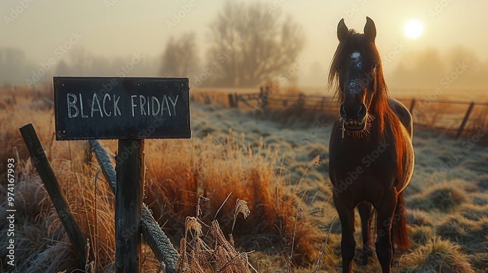 Poster Black Friday Horse