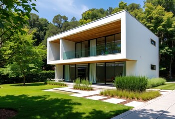 modern house in the park