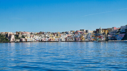 Fototapeta premium Panoramablick auf die Insel Procida