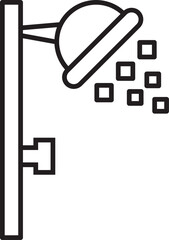 Shower Isolated Icon for Design, Apps, Interface, Infographics