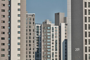High-Rise Apartment Buildings, Modern Residential Cityscape