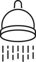 Shower Minimalistic Symbol for Design, Apps, Interface, Infographics
