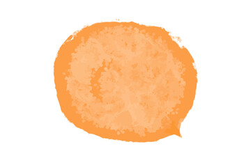 手描き水彩風オレンジのふきだし
