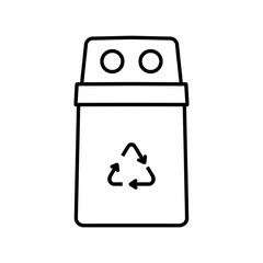 Recycle bin icon vector isolated. Trash bin icon