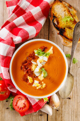 Delicious Bowl of Traditional Salmorejo – Fresh and Nutritious