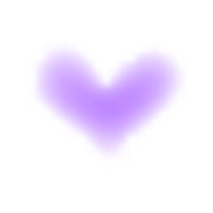 blurred heart shape purple on white for valentine background