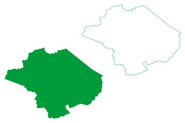 Cedro municipality (Ceará state, Municipalities of Brazil, Federative Republic of Brazil) map vector illustration, scribble sketch Cedro map