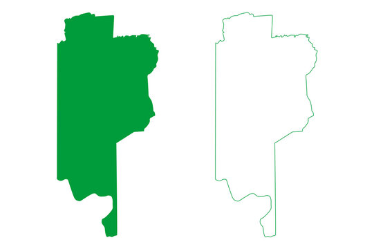 Crato municipality (Cear&aacute; state, Municipalities of Brazil, Federative Republic of Brazil) map vector illustration, scribble sketch Crato map