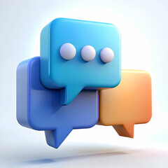 Naklejka premium abstract speech bubble icons on white background