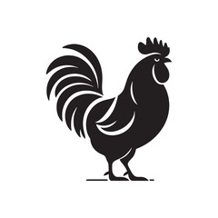 Creative hen silhouette for versatile digital designs - Hen black vector
