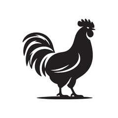 Simplified hen silhouette for creative digital and print media - Hen illustration - minimallest hen vector
