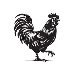Elegant hen silhouette for versatile media and artistic uses - Hen illustration - minimallest hen vector
