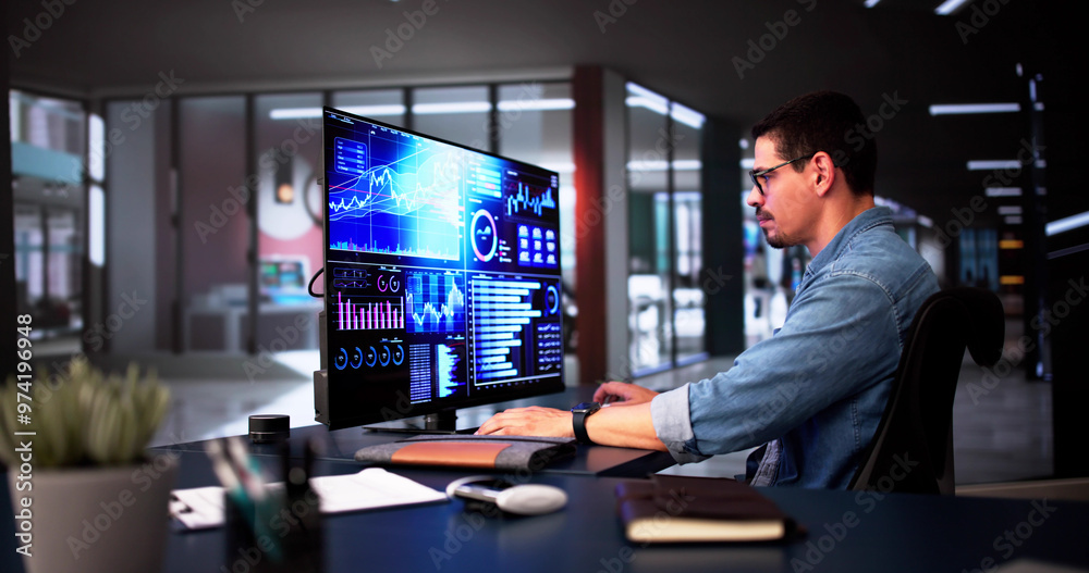Aufkleber Data Analyst Using Data Analytics KPI