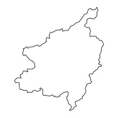 Phitsanulok province map, administrative division of Thailand. Vector illustration.