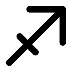 Sagittarius zodiac horoscope sign svg cut file. Isolated vector illustration.