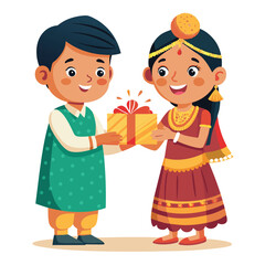 Bhai Dooj vector graphics Illustration Art Design 