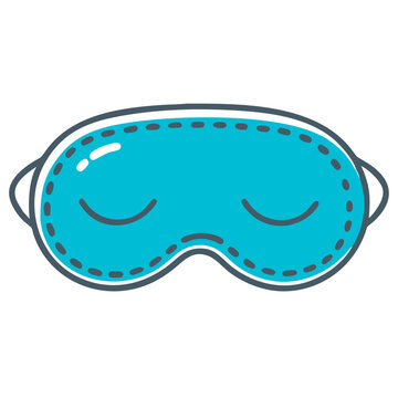 recommend clip art: Sleep Mask Icon, Blue Vector for Rest and Relaxation
                    