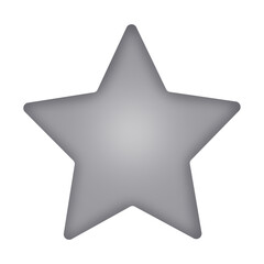 Fototapeta premium Silver Christmas Star with Light Effect, Isolated on White