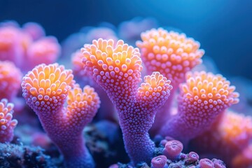 Obraz premium Close-up of vibrant coral under the sea