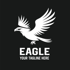 simple eagle logo  flying eagle silhouette