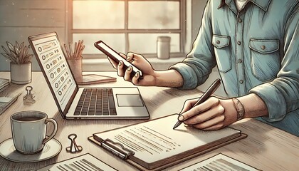 今風の働き方をする男性