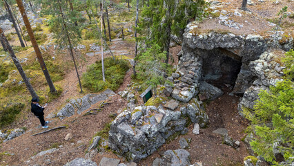 Obraz premium Pyhävuori rural house aerial - Lappajärvi
