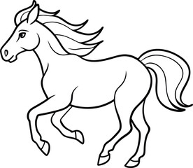 Fun Horse Running Coloring Book for Kids to Enjoy and Get Creative
