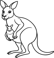 Fun Kangaroo with Joey Coloring Book Adventure for Kids
