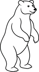 Bear Standing on Hind Legs Coloring Fun for Kids
