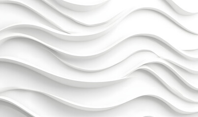 Fototapeta premium Minimalist style pure white wave world wallpaper
