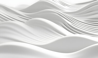 Obraz premium Minimalist style pure white wave world wallpaper