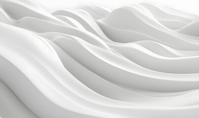 Obraz premium Minimalist style pure white wave world wallpaper