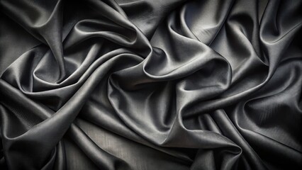 Fototapeta premium Abstract black fabric texture background with vignette effect, perfect for adding a touch of elegance and sophistication to any design project