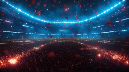 Football Stadium at Night