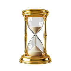 Elegant hourglass with golden frame, symbolizing time management and the passage of time in a visually appealing way.